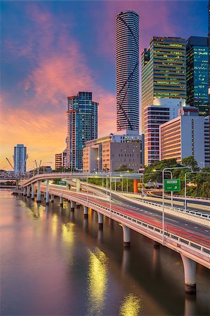 simsearch:400-09119811,k - Cityscape image of Brisbane skyline, Australia during dramatic sunset. Stock Photo - Budget Royalty-Free & Subscription, Code: 400-09084972