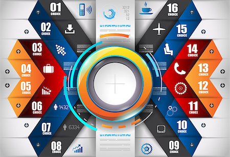 simsearch:400-08958146,k - Infograph template with multiple choices and a lot of infographic design elements and mockups. Ranking elements to display product comparison, business plans and so on. Photographie de stock - Aubaine LD & Abonnement, Code: 400-09088284