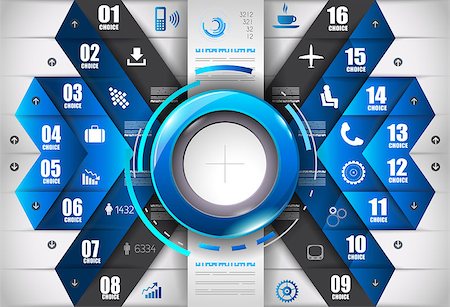 simsearch:400-08958146,k - Infograph template with multiple choices and a lot of infographic design elements and mockups. Ranking elements to display product comparison, business plans and so on. Photographie de stock - Aubaine LD & Abonnement, Code: 400-09088285