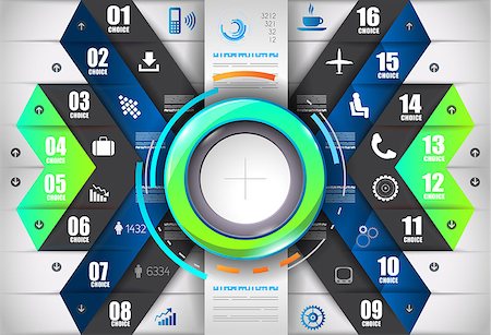 simsearch:400-08958146,k - Infograph template with multiple choices and a lot of infographic design elements and mockups. Ranking elements to display product comparison, business plans and so on. Photographie de stock - Aubaine LD & Abonnement, Code: 400-09088283