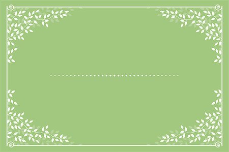 Hand drawn vintage invitation card with branches and leaves Stock Photo - Budget Royalty-Free & Subscription, Code: 400-09088366