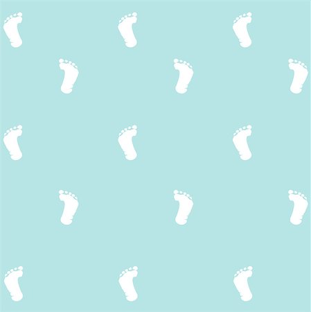 Seamless pattern, prints of foots of the child Stock Photo - Budget Royalty-Free & Subscription, Code: 400-09088446