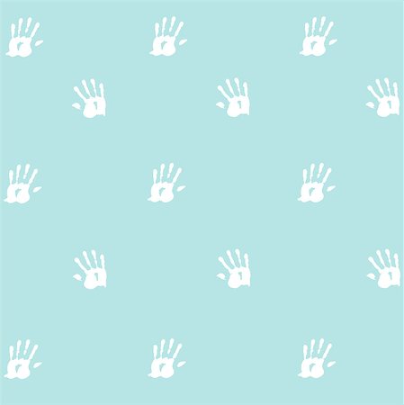 Seamless pattern, prints of hands of the child Stock Photo - Budget Royalty-Free & Subscription, Code: 400-09088447