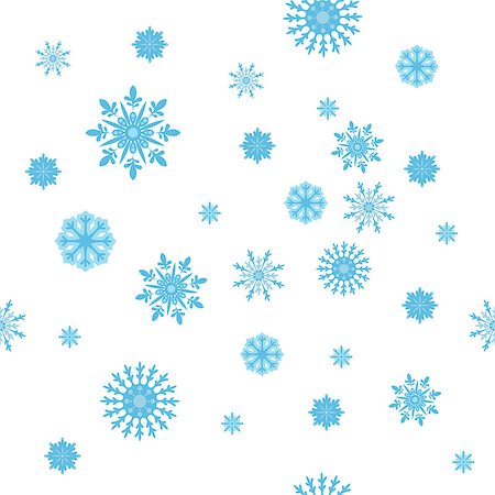 simsearch:400-07215586,k - Winter snowflakes seamless texture pattern on white background Stock Photo - Budget Royalty-Free & Subscription, Code: 400-09088468