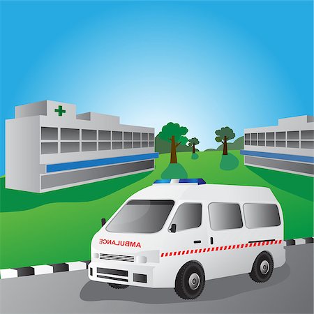 phukankosana (artist) - ambulance car vector illustration. Foto de stock - Super Valor sin royalties y Suscripción, Código: 400-09088694