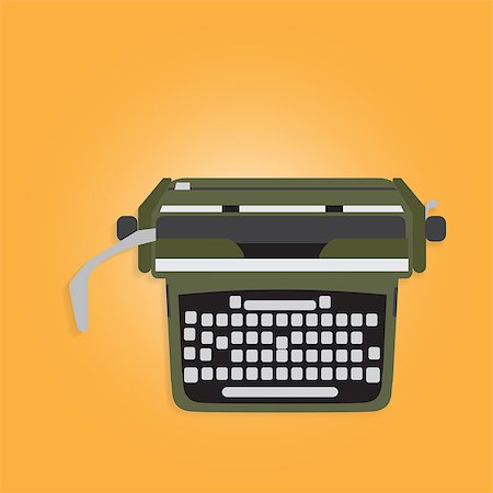 phukankosana (artist) - Vintage Appliances, Ancient typewriter, Vector illustration Stock Photo - Budget Royalty-Free & Subscription, Code: 400-09088697