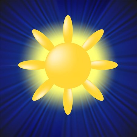 simsearch:400-07614613,k - Sun Icon Isolated on Blue Sky Background Photographie de stock - Aubaine LD & Abonnement, Code: 400-09088775