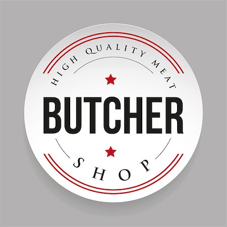 simsearch:400-08255059,k - Butcher shop vintage stamp vector Photographie de stock - Aubaine LD & Abonnement, Code: 400-09088833