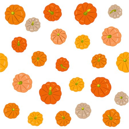 pumpkin leaf pattern - Pattern with pumpkins Photographie de stock - Aubaine LD & Abonnement, Code: 400-09089079