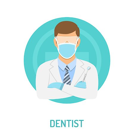 simsearch:400-08650576,k - medical concept with dentist character and dental mirror flat icons. isolated vector illustration Photographie de stock - Aubaine LD & Abonnement, Code: 400-09089167