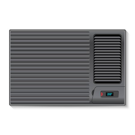 simsearch:400-08045642,k - Black Air conditioner on a white background Stock Photo - Budget Royalty-Free & Subscription, Code: 400-09089300