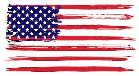 simsearch:400-08034320,k - Grunge USA flag. American flag with grunge texture. Vector illustration Stock Photo - Budget Royalty-Free & Subscription, Code: 400-09089317