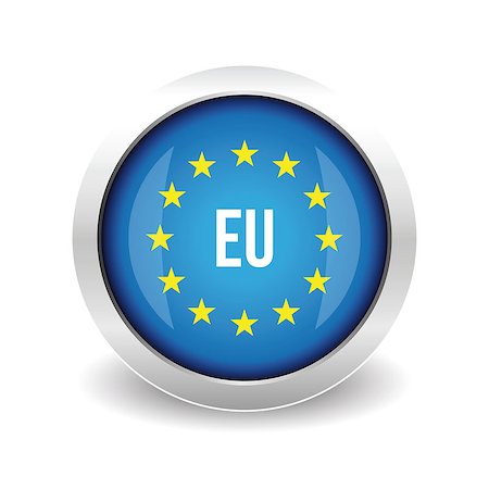 euro sign star - EU logo. European union button vector Photographie de stock - Aubaine LD & Abonnement, Code: 400-09089399