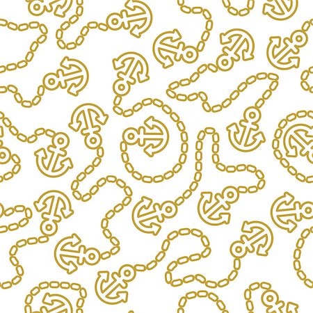 Seamless pattern anchors with chains. Ongoing backgrounds of marine theme. Vector illustration Foto de stock - Super Valor sin royalties y Suscripción, Código: 400-09089552
