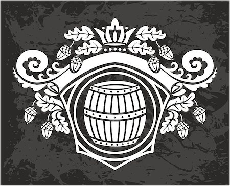 Vector wooden barrel. Hand drawn vintage illustration in engraved style. Alcohol, wine, beer or whiskey old wood keg. Great for pub or restaurant menu, label, poster, logo. Foto de stock - Super Valor sin royalties y Suscripción, Código: 400-09089565