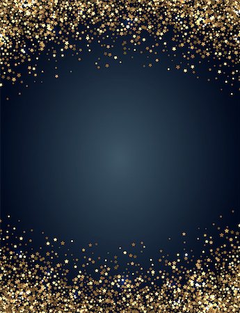 simsearch:400-09089937,k - Festive vertical Christmas and New Year background with gold glitter of stars. Vector illustration. Stock Photo - Budget Royalty-Free & Subscription, Code: 400-09089635