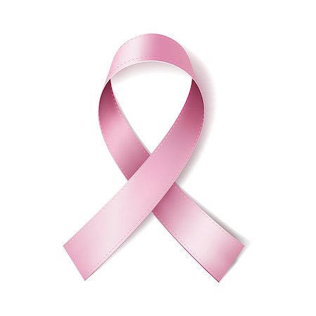 simsearch:400-04271854,k - Realistic pink ribbon, isolated on white background. Breast cancer awareness symbol, Fight Against Cancer concept. Vector illustration, eps10. Stock Photo - Budget Royalty-Free & Subscription, Code: 400-09089782
