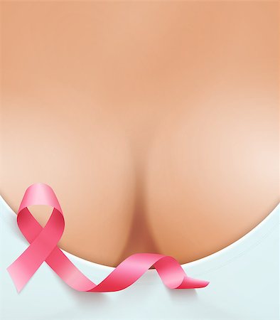 simsearch:400-04271854,k - Realistic pink ribbon, breast cancer awareness symbol, vector illustration Stock Photo - Budget Royalty-Free & Subscription, Code: 400-09089797