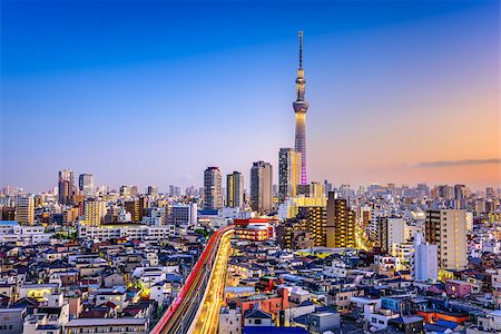 simsearch:400-07261390,k - Tokyo, Japan Sumida skyline. Fotografie stock - Microstock e Abbonamento, Codice: 400-09080116