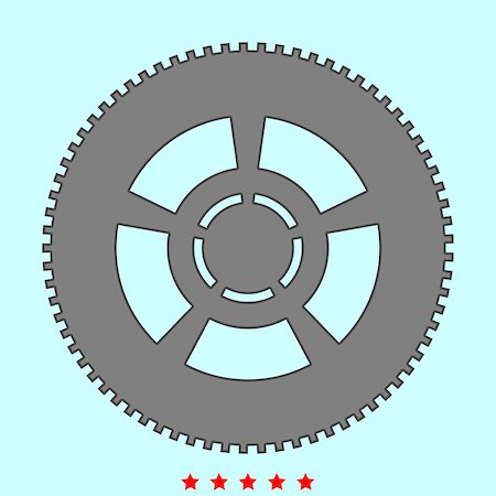 simsearch:400-09002201,k - Car wheel  it is icon . Simple style . Foto de stock - Royalty-Free Super Valor e Assinatura, Número: 400-09080581
