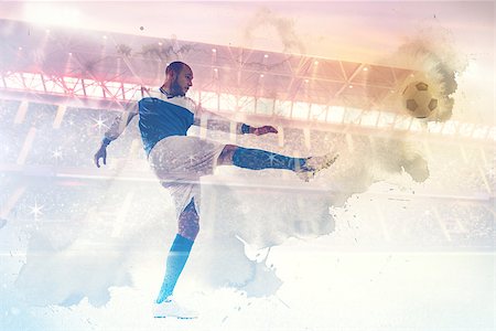 simsearch:400-09032434,k - Football player play in a stadium with audience Stockbilder - Microstock & Abonnement, Bildnummer: 400-09080639