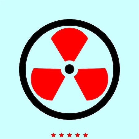 Sign radioactive  it is icon . Simple style . Stock Photo - Budget Royalty-Free & Subscription, Code: 400-09080850