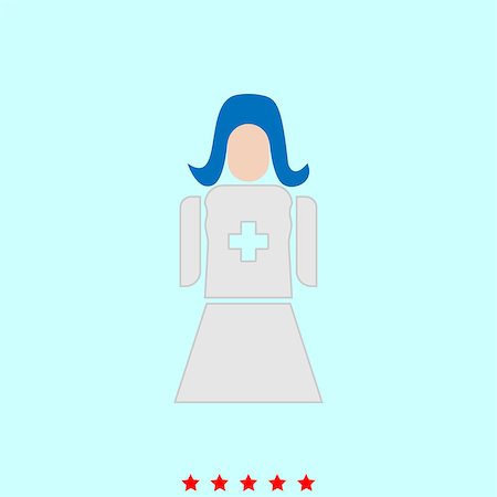 Nurse  it is icon . Simple style . Photographie de stock - Aubaine LD & Abonnement, Code: 400-09080851