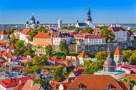 Tallinn, Estonia old city skyline. Stock Photo - Budget Royalty-Free & Subscription, Code: 400-09080875