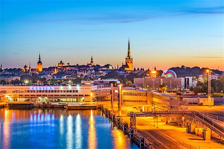 Tallinn, Estonia harbor and skyline. Stock Photo - Budget Royalty-Free & Subscription, Code: 400-09080876