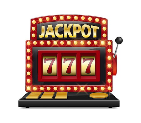 Red slot machine wins the jackpot Isolated on white background. Casino big win slot machine vector illustration EPS 10 Stock Photo - Budget Royalty-Free & Subscription, Code: 400-09080924