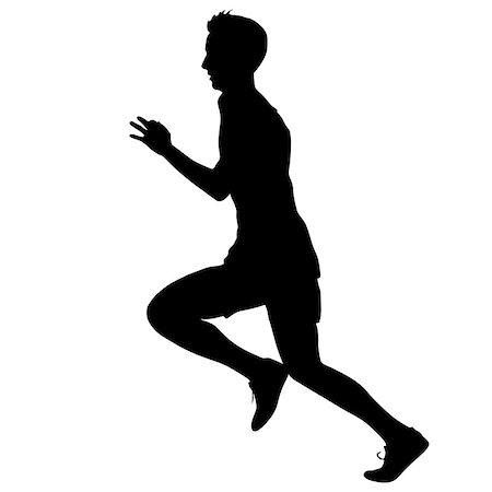 simsearch:400-04273380,k - Silhouettes. Runners on sprint men vector illustration. Foto de stock - Super Valor sin royalties y Suscripción, Código: 400-09081110