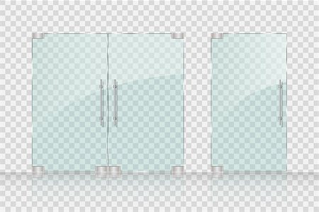 Store, Mall glass doors for market and boutique. Glass doors isolated on transparent background. vector illustration EPS 10 Stock Photo - Budget Royalty-Free & Subscription, Code: 400-09081341