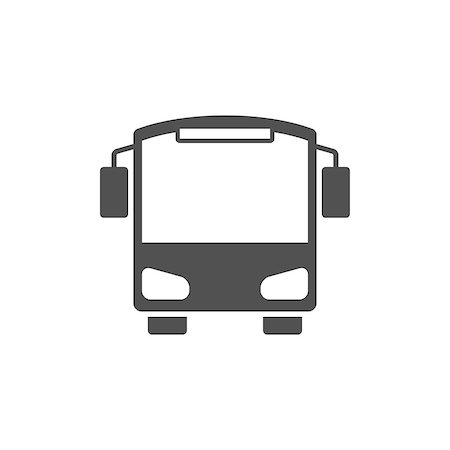 simsearch:400-08162481,k - Bus vector icon on white background Stock Photo - Budget Royalty-Free & Subscription, Code: 400-09081441