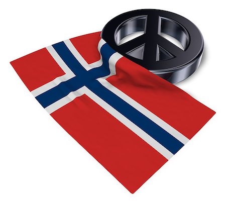 simsearch:400-06071294,k - peace symbol and flag of norway - 3d rendering Foto de stock - Royalty-Free Super Valor e Assinatura, Número: 400-09081826