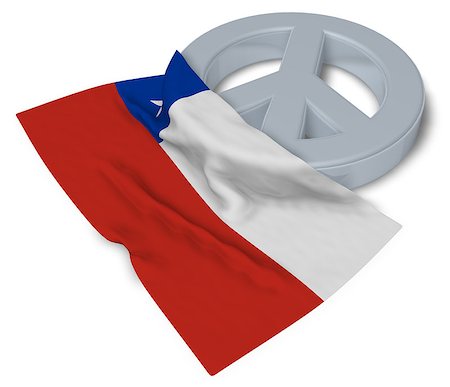 simsearch:400-06419591,k - peace symbol and flag of chile - 3d rendering Photographie de stock - Aubaine LD & Abonnement, Code: 400-09081821