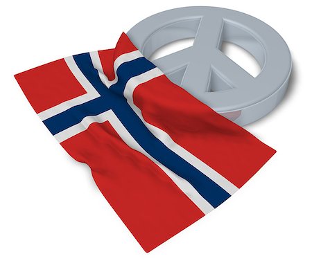 simsearch:400-06071294,k - peace symbol and flag of norway - 3d rendering Foto de stock - Royalty-Free Super Valor e Assinatura, Número: 400-09081823