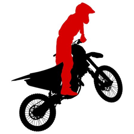 simsearch:400-05737063,k - Silhouettes Rider participates motocross championship Vector illustration. Stock Photo - Budget Royalty-Free & Subscription, Code: 400-09081880