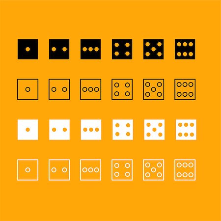 symbols dice - Dice nubes it is set black and white icon . Stock Photo - Budget Royalty-Free & Subscription, Code: 400-09082165