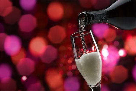simsearch:400-05286682,k - Pouring sparkling white wine into a wineglass, wine tasting and celebration concept Stock Photo - Budget Royalty-Free & Subscription, Code: 400-09082198
