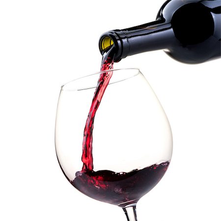 simsearch:400-04279337,k - Pouring red wine from a bottle into a wineglass: wine tasting and celebration Foto de stock - Super Valor sin royalties y Suscripción, Código: 400-09082216