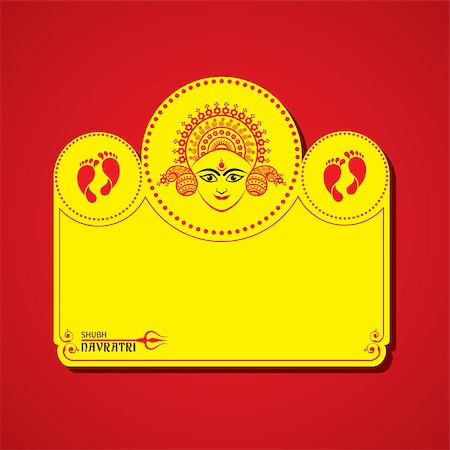 puja - Illustration of Navratri utsav greeting card Foto de stock - Super Valor sin royalties y Suscripción, Código: 400-09082380