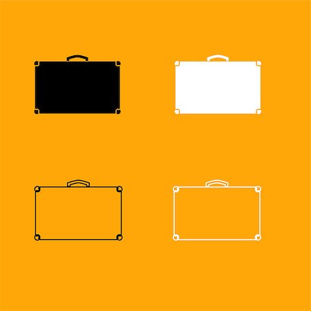 suitcase for italy - Suitcase it is black and white set icon. Stock Photo - Budget Royalty-Free & Subscription, Code: 400-09082752