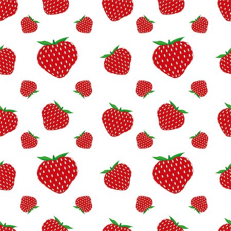 simsearch:400-09108602,k - Vector illustration seamless pattern of strawberry fruit. Background with fruits Stock Photo - Budget Royalty-Free & Subscription, Code: 400-09082977