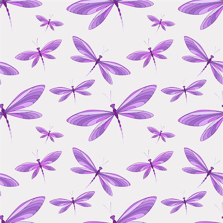 simsearch:400-08787096,k - Vector illustration seamless pattern of dragonfly. Background with dragonflies in flight Photographie de stock - Aubaine LD & Abonnement, Code: 400-09082989