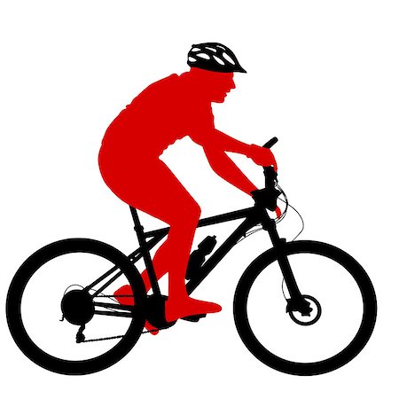 simsearch:400-05747698,k - Silhouette of a cyclist male.  vector illustration. Stock Photo - Budget Royalty-Free & Subscription, Code: 400-09083808