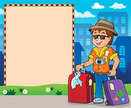 simsearch:400-08433799,k - Frame with travel thematics 2 - eps10 vector illustration. Stock Photo - Budget Royalty-Free & Subscription, Code: 400-09094021