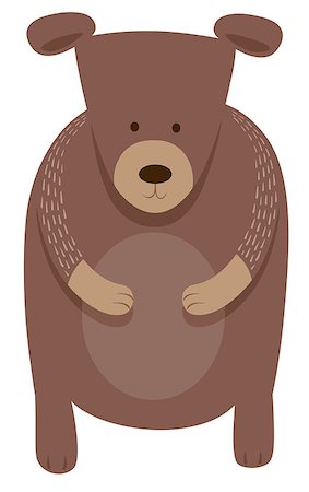 simsearch:400-08919612,k - Cartoon Illustration of Cute Bear Animal Mascot Character Photographie de stock - Aubaine LD & Abonnement, Code: 400-09094106