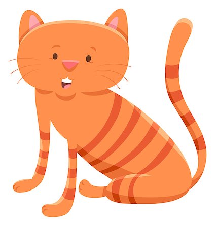 simsearch:400-09152987,k - Cartoon Illustration of Cute Domestic Cat Animal Character Foto de stock - Royalty-Free Super Valor e Assinatura, Número: 400-09094108