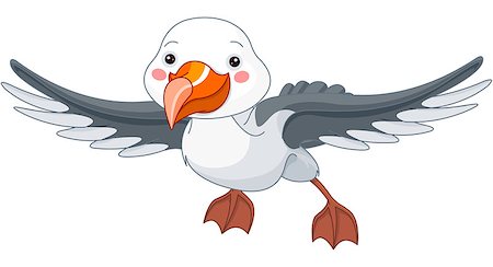 Illustration of cute albatross Stock Photo - Budget Royalty-Free & Subscription, Code: 400-09094371