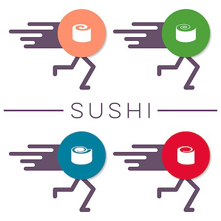 simsearch:400-05181259,k - Vector sushi design elements creative funny menu concept Foto de stock - Super Valor sin royalties y Suscripción, Código: 400-09094400